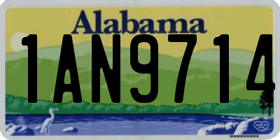 AL license plate 1AN9714