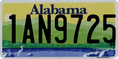 AL license plate 1AN9725