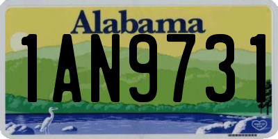 AL license plate 1AN9731