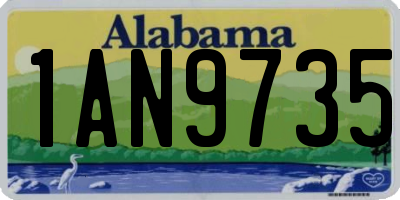 AL license plate 1AN9735