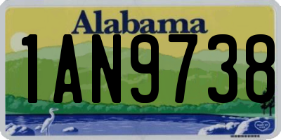 AL license plate 1AN9738