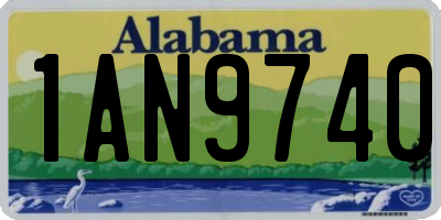AL license plate 1AN9740