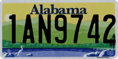 AL license plate 1AN9742