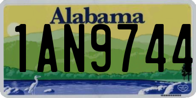 AL license plate 1AN9744
