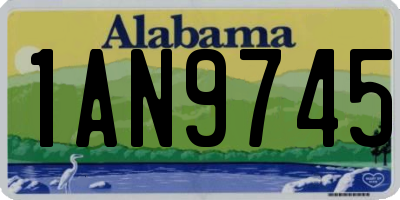 AL license plate 1AN9745