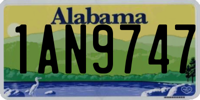 AL license plate 1AN9747