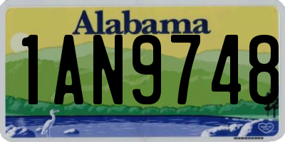 AL license plate 1AN9748