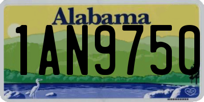 AL license plate 1AN9750