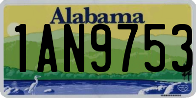 AL license plate 1AN9753