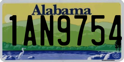 AL license plate 1AN9754