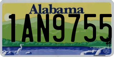 AL license plate 1AN9755