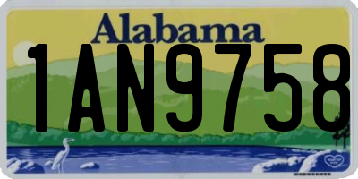 AL license plate 1AN9758