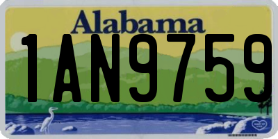 AL license plate 1AN9759