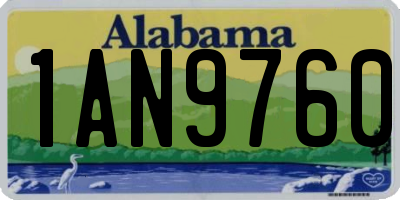 AL license plate 1AN9760