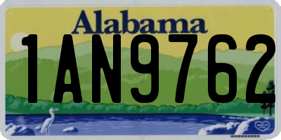 AL license plate 1AN9762