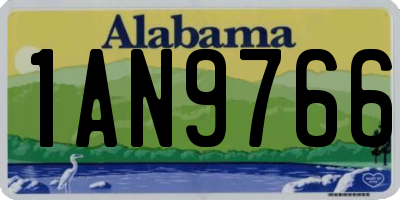 AL license plate 1AN9766