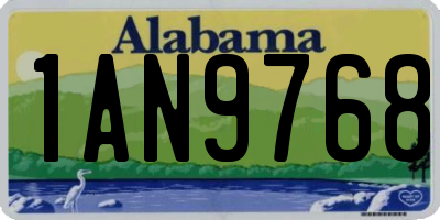 AL license plate 1AN9768