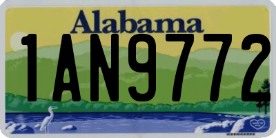 AL license plate 1AN9772