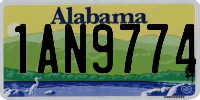 AL license plate 1AN9774