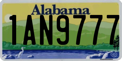 AL license plate 1AN9777