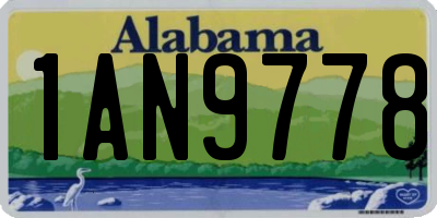AL license plate 1AN9778