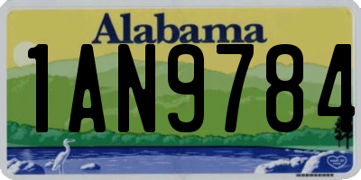 AL license plate 1AN9784