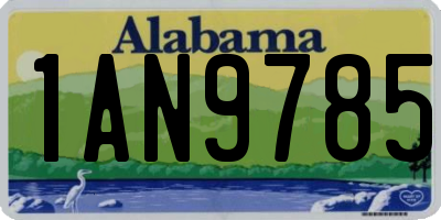AL license plate 1AN9785