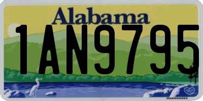 AL license plate 1AN9795