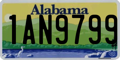 AL license plate 1AN9799