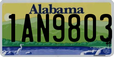 AL license plate 1AN9803