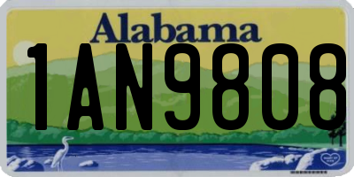 AL license plate 1AN9808