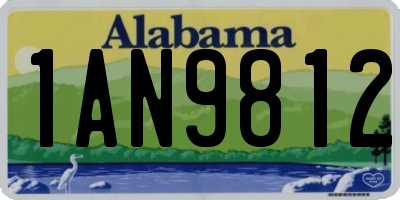 AL license plate 1AN9812