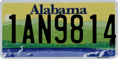 AL license plate 1AN9814