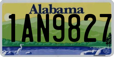 AL license plate 1AN9827
