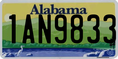 AL license plate 1AN9833
