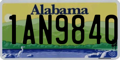 AL license plate 1AN9840