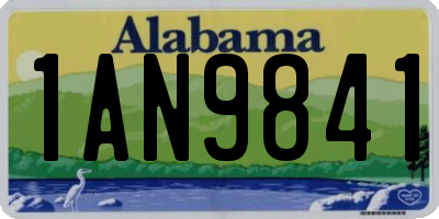 AL license plate 1AN9841