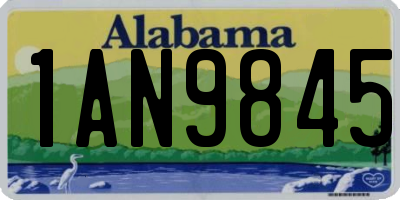 AL license plate 1AN9845