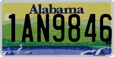 AL license plate 1AN9846