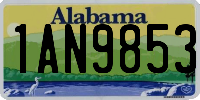 AL license plate 1AN9853