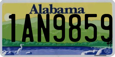AL license plate 1AN9859