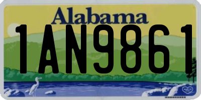 AL license plate 1AN9861
