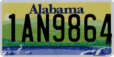 AL license plate 1AN9864