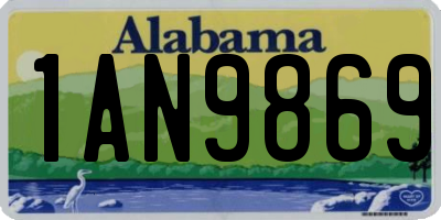 AL license plate 1AN9869
