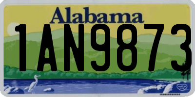 AL license plate 1AN9873