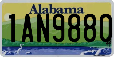 AL license plate 1AN9880