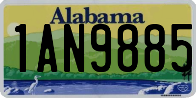 AL license plate 1AN9885
