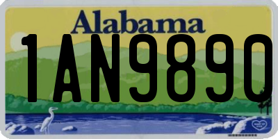 AL license plate 1AN9890