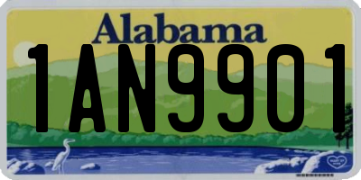 AL license plate 1AN9901