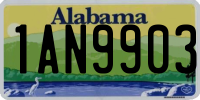 AL license plate 1AN9903
